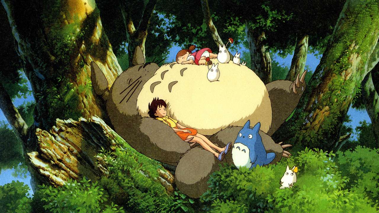 Totoro mopszokkal puzzle online fotóról