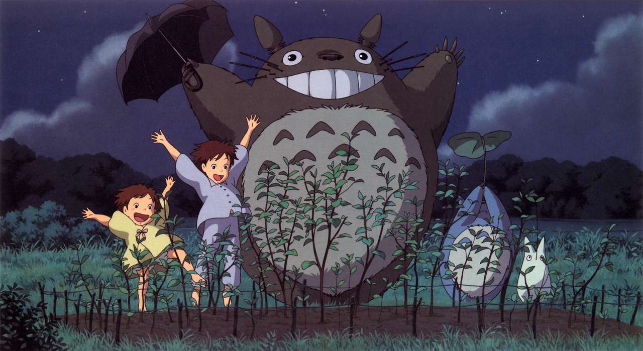 Totoro with pugs 2 puzzle online from photo