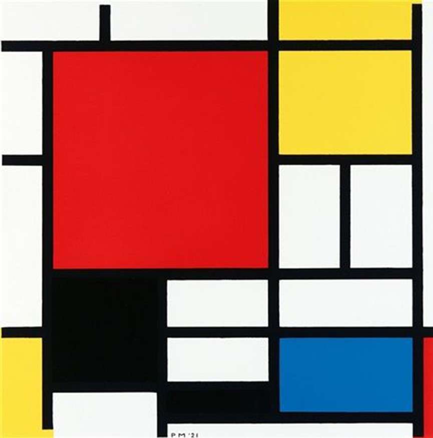 Piet Mondrian pussel online från foto