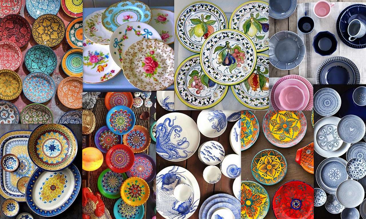 Bowls, bowls, plates, saucers online puzzle