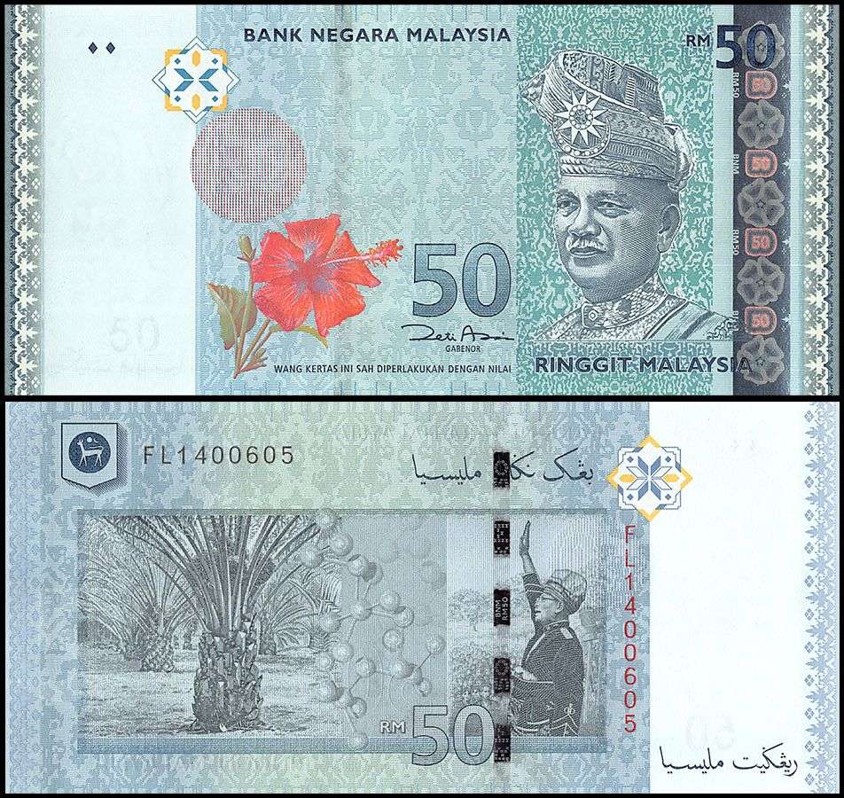 Wang Ringgit Maleisië RM 50 online puzzel