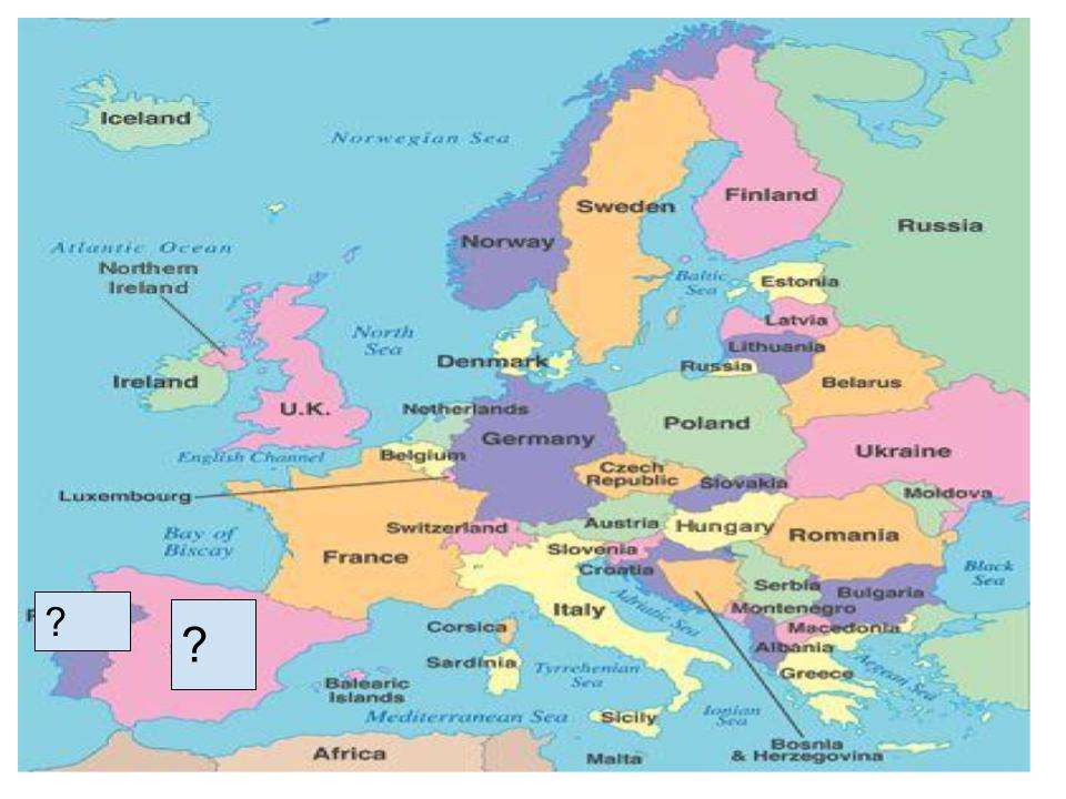 Karta över Europa Pussel online