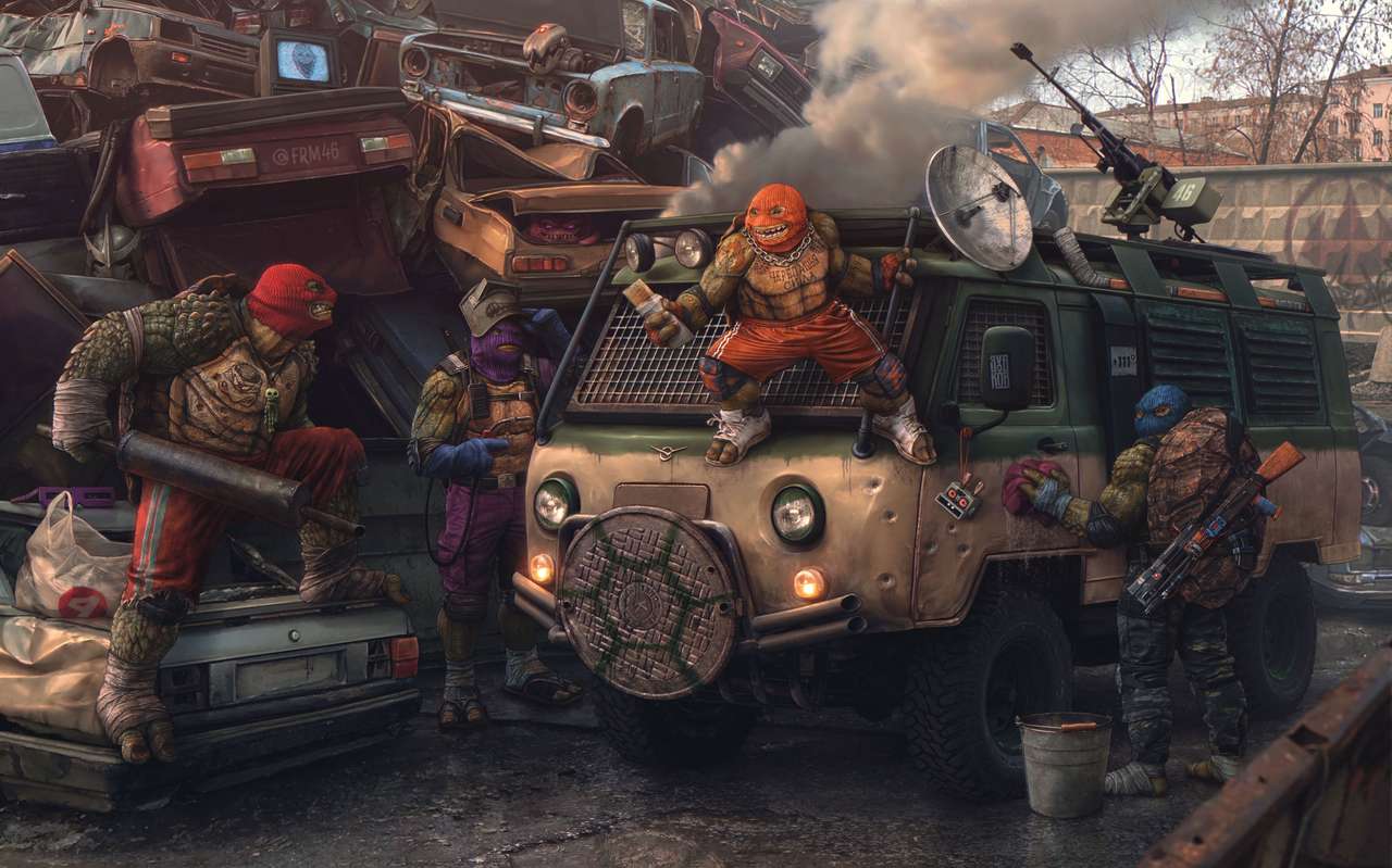 Ninja turtles puzzle online from photo