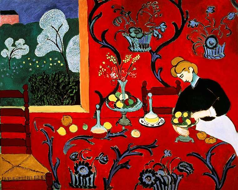 Henri Matisse "Harmonie in Rot" Online-Puzzle vom Foto