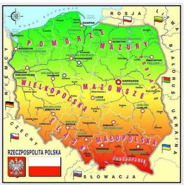 Polen karta Pussel online
