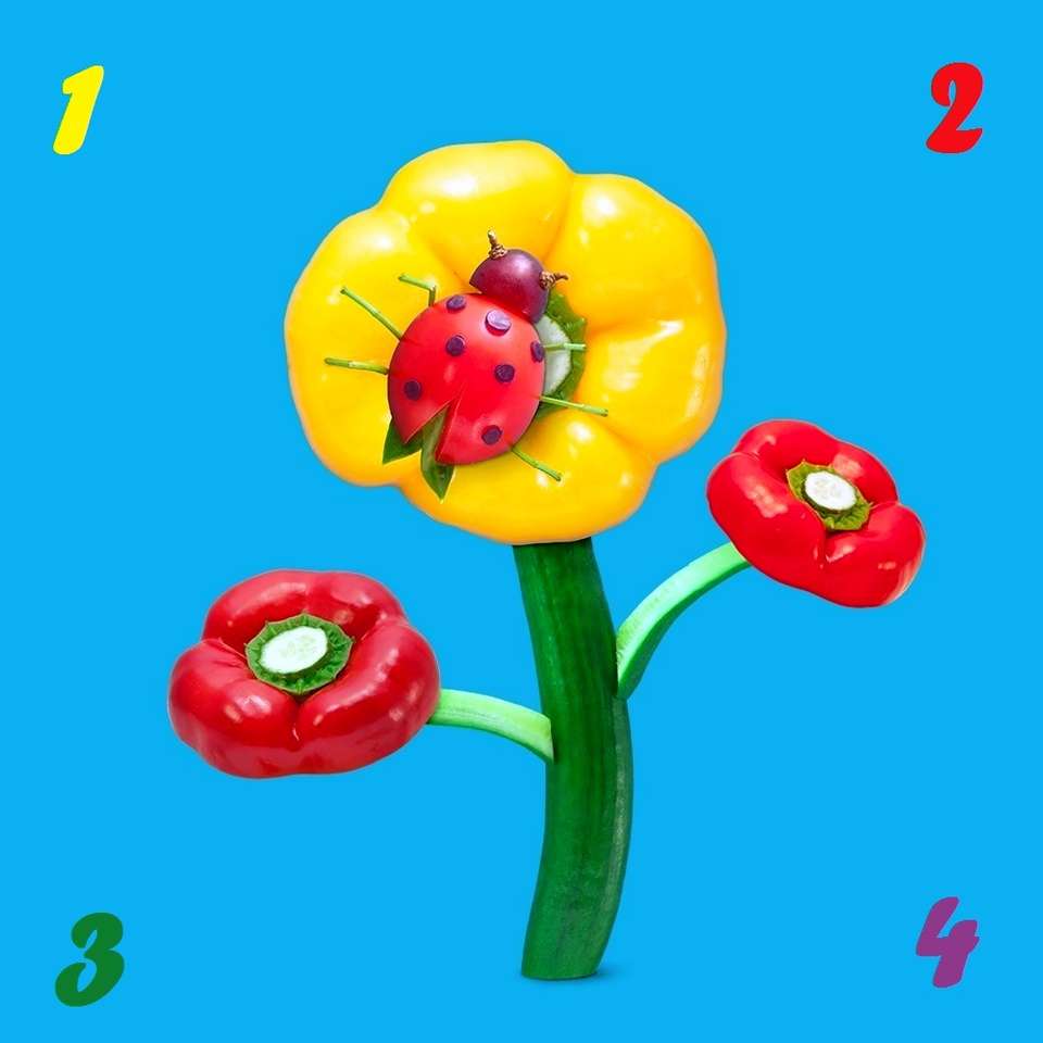 Fleur de légumes puzzle en ligne à partir d'une photo