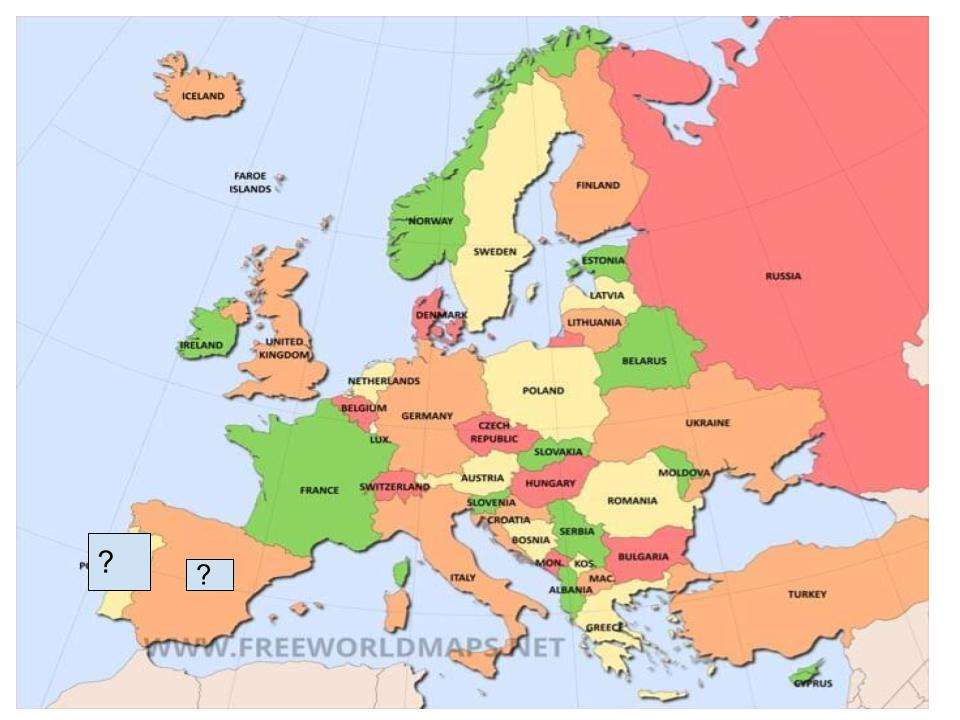 Europa: wat is geblokkeerd? puzzel online van foto
