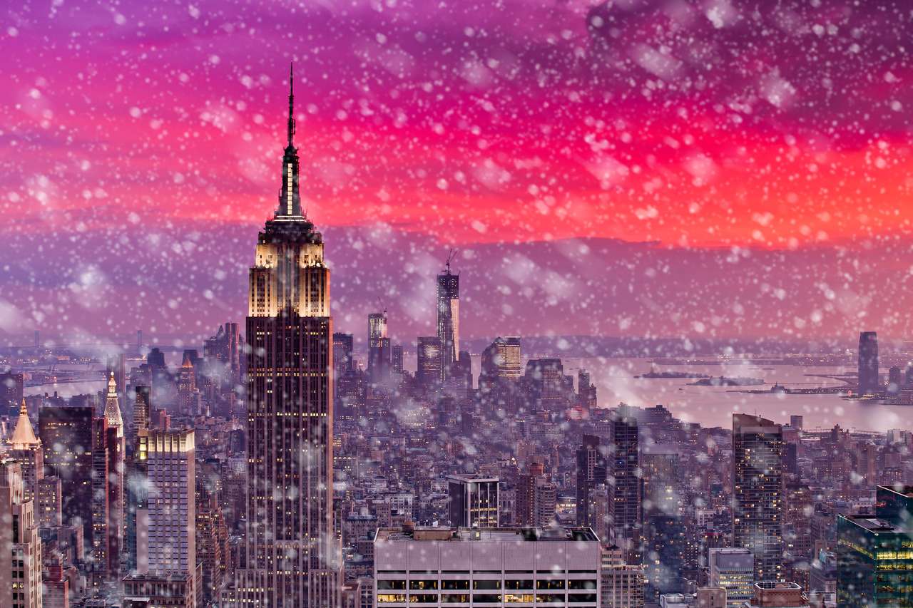 Nevando en Nueva York rompecabezas en línea