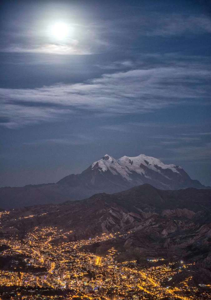Nachtlandschap La Paz online puzzel