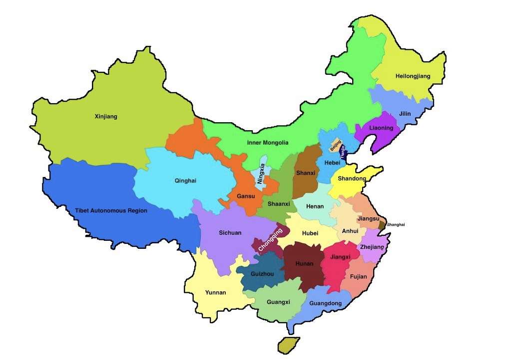 Kína térképe? online puzzle