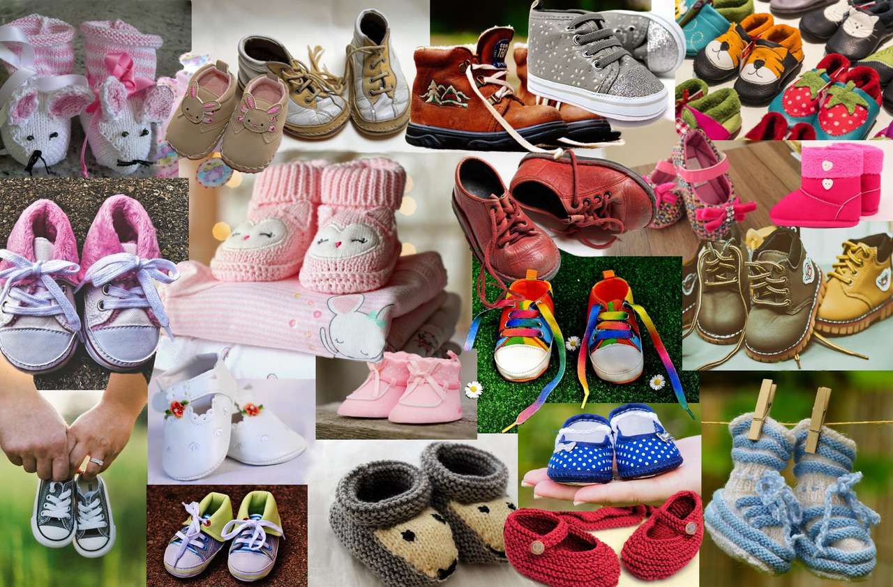 baby shoes children puzzle online from photo