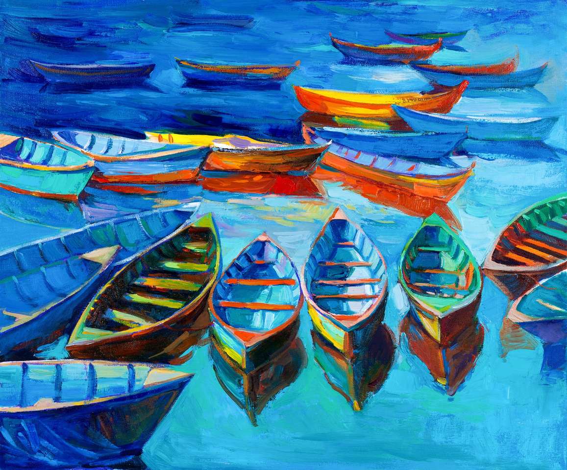 Boats and sea puzzle online from photo