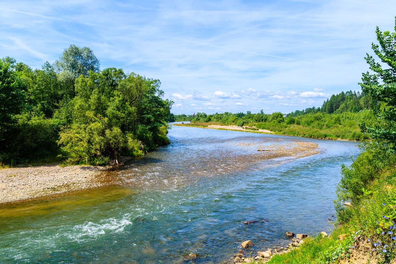 Река Дунаец, Татри, Полша онлайн пъзел от снимка