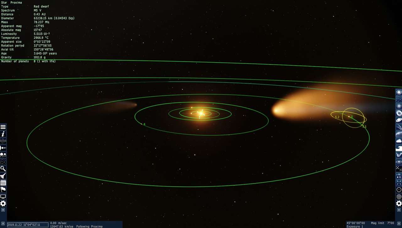 Кометы в звездной системе пазл онлайн из фото
