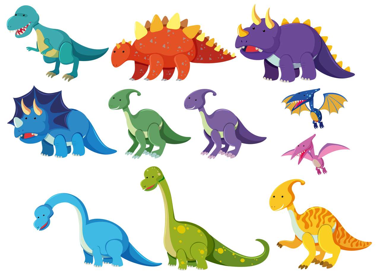 dinosauři puzzle online z fotografie