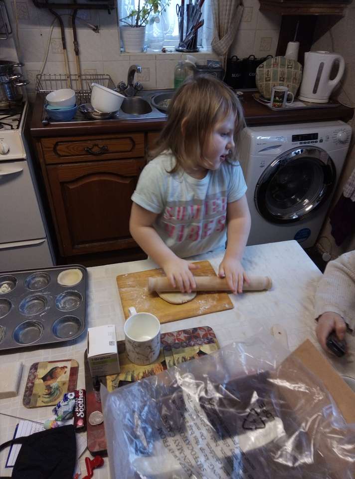 Baking with grandad puzzle online from photo