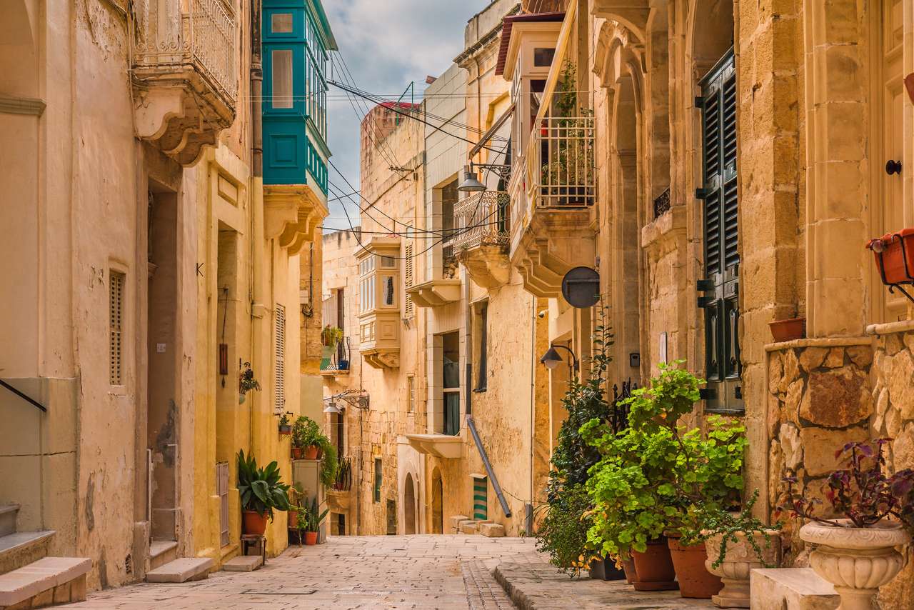 Birgu, Valletta, Malta s nikým puzzle online z fotografie