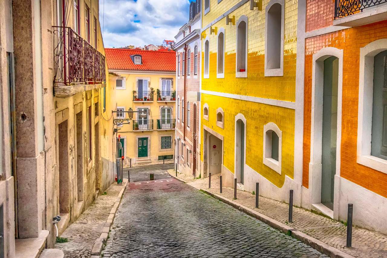 Straat in Lissabon, Portugal online puzzel