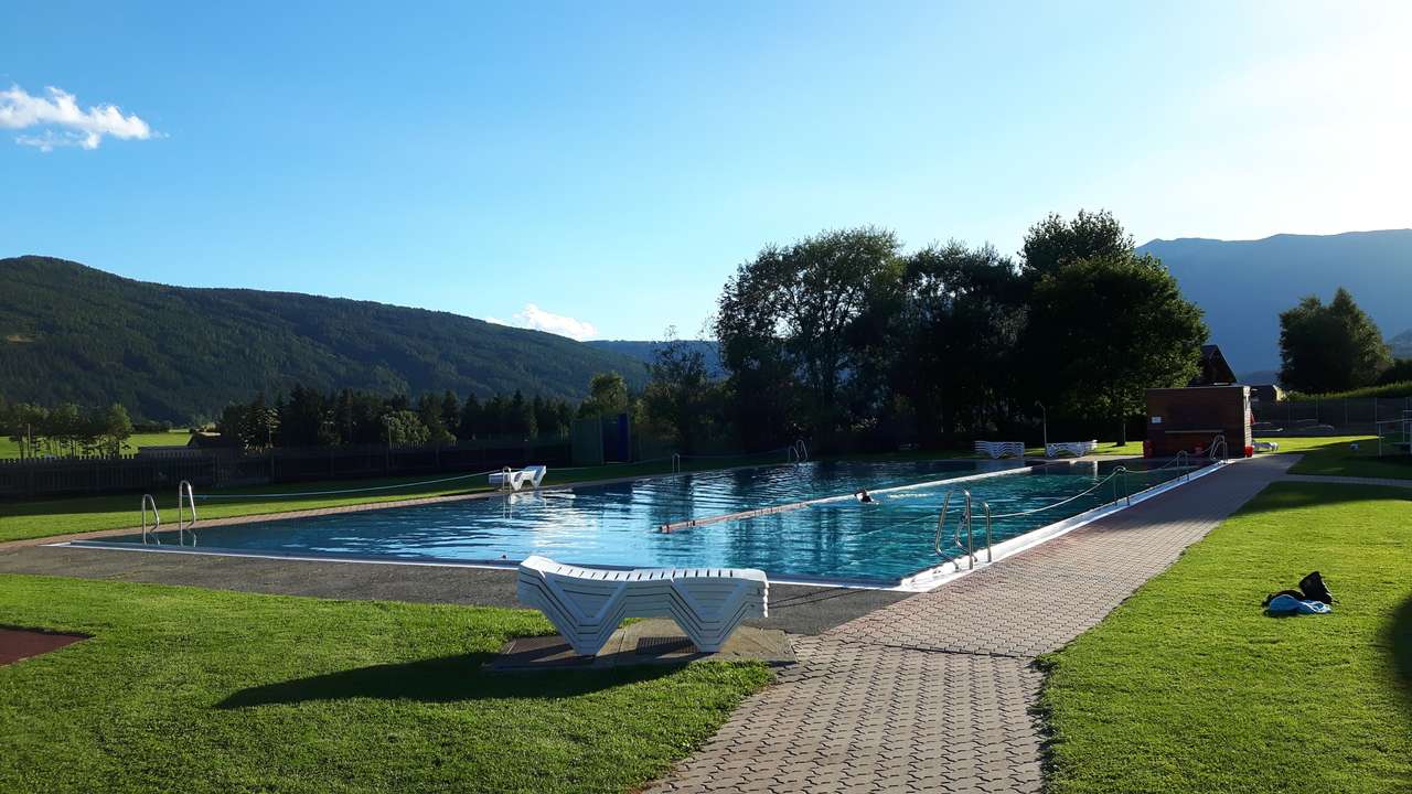 An outdoor swimming pool puzzle online from photo