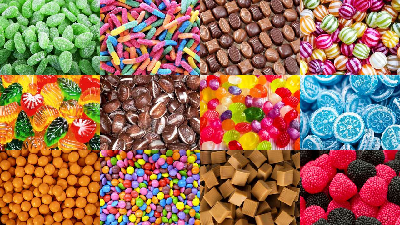 Sweets puzzle online from photo