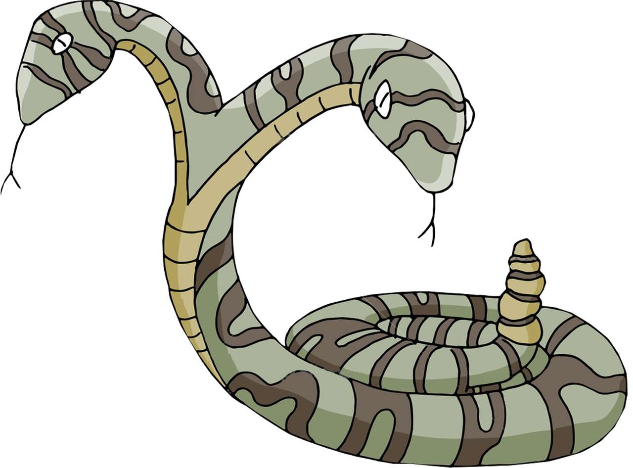 Serpiente de dos cabezas puzzel online van foto
