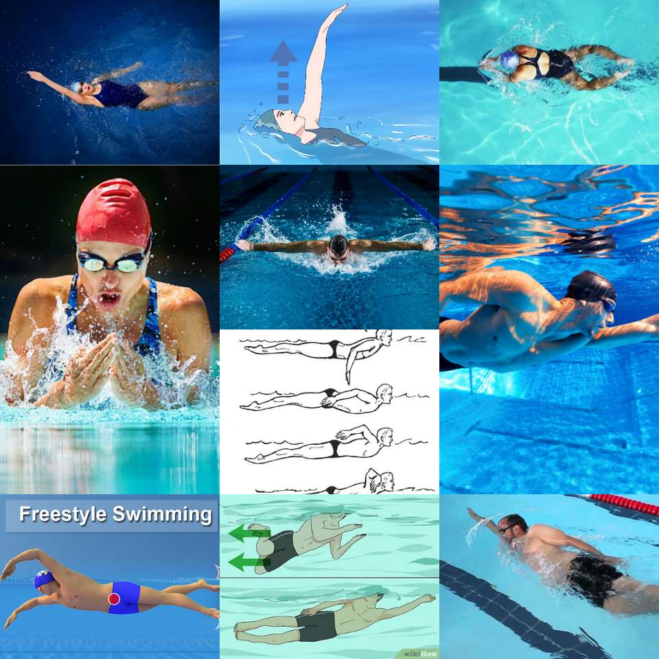 swimming strokes online puzzle