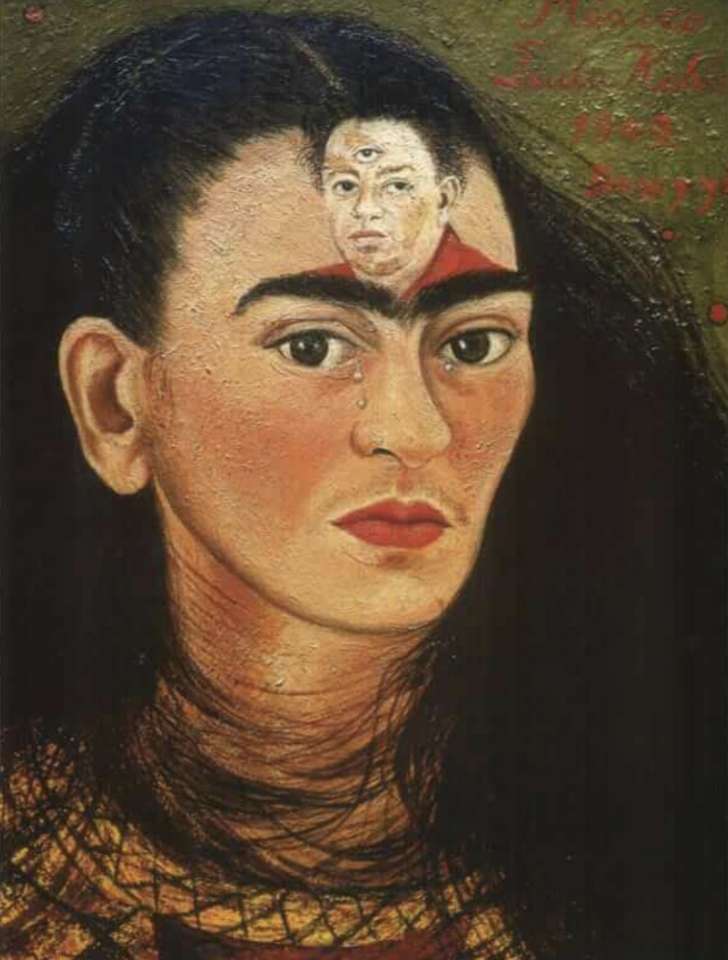 Диего и аз, 1949 от Фрида Кало онлайн пъзел