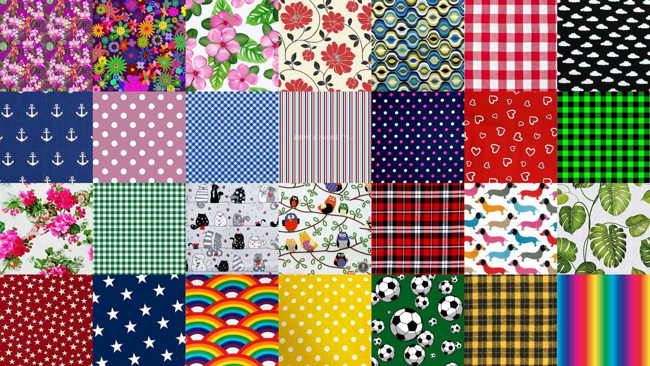 Colored fabrics puzzle