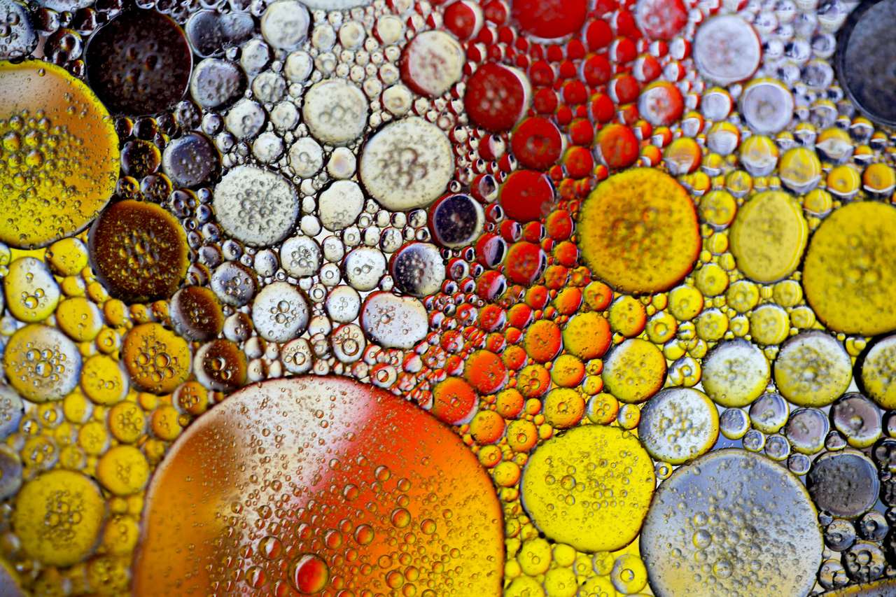 abstract colorful organic bubbles puzzle online from photo
