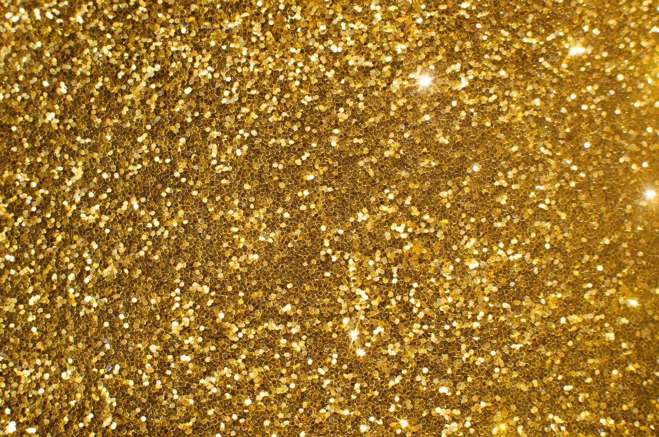 Glittering golden particles online puzzle