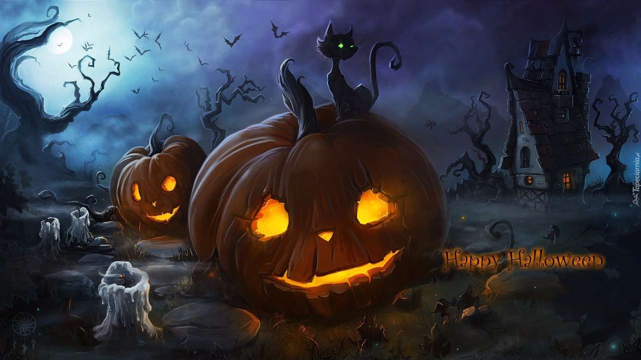 Spooky  Pumpkin puzzle online from photo