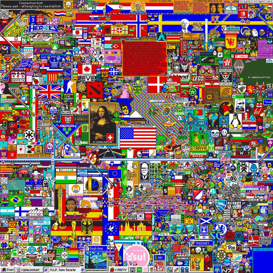 r/place final cleanup with void puzzle online from photo