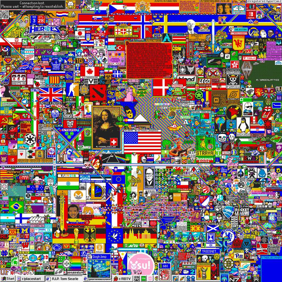 r/place pulizia finale con void puzzle online da foto