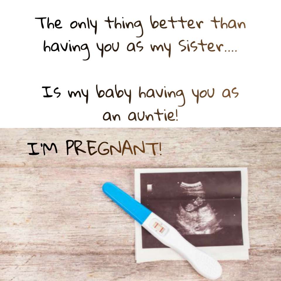 私が妊娠していることを友達に伝える 写真からオンラインパズル