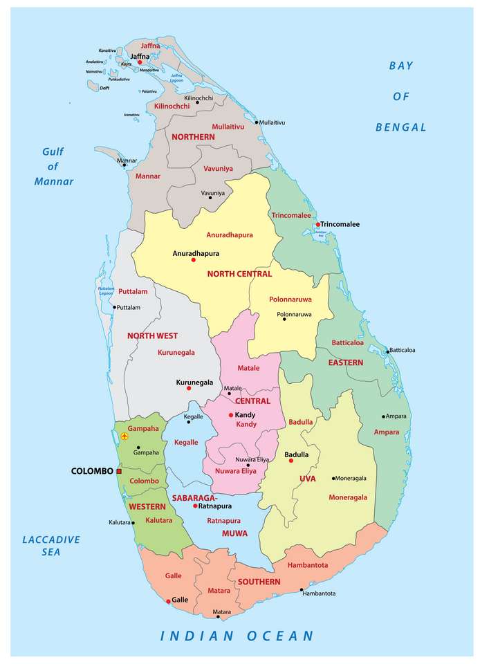 карта на Ланка онлайн пъзел