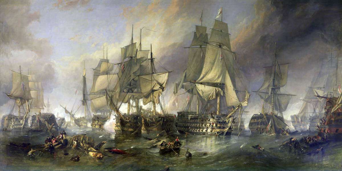 Trafalgar battle puzzle online from photo