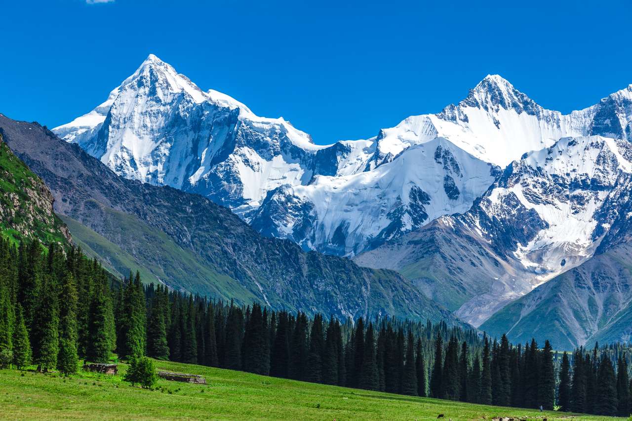 Schneeberge in Xinjiang Online-Puzzle vom Foto