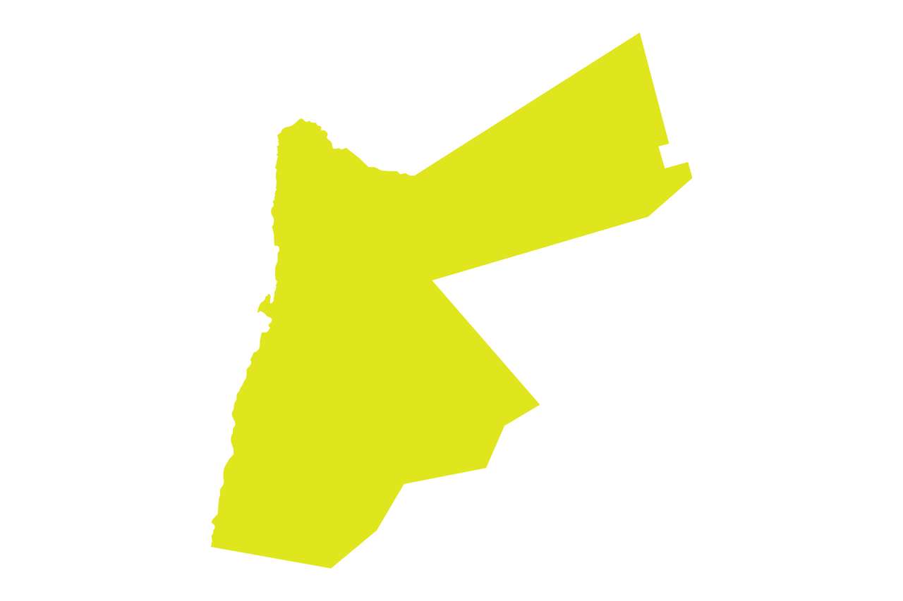 Mapa Jordánska puzzle online z fotografie