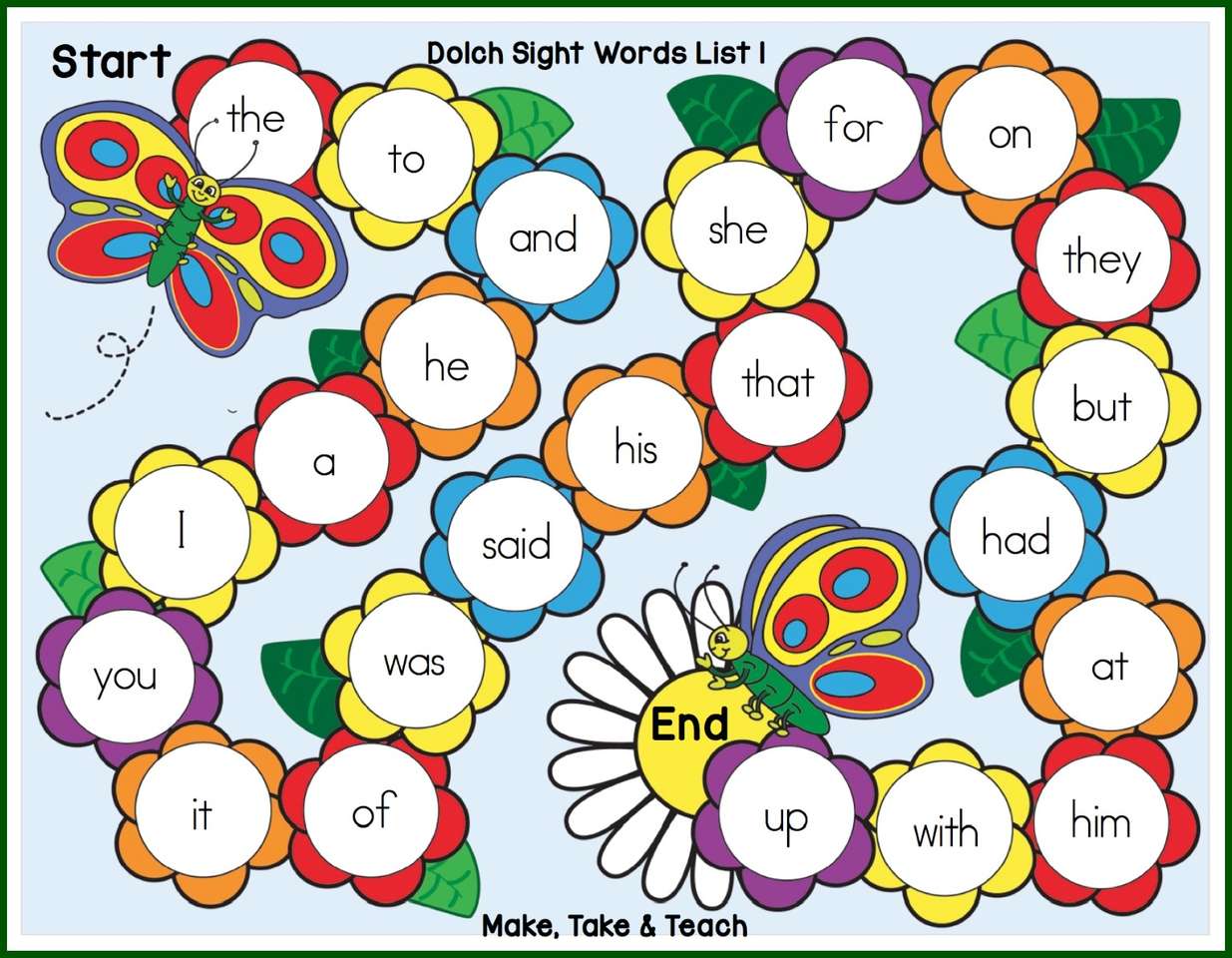 Sight Words puzzle online from photo