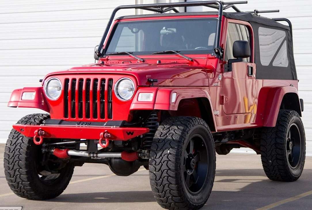 Jeep Wrangler - Rouge puzzle en ligne