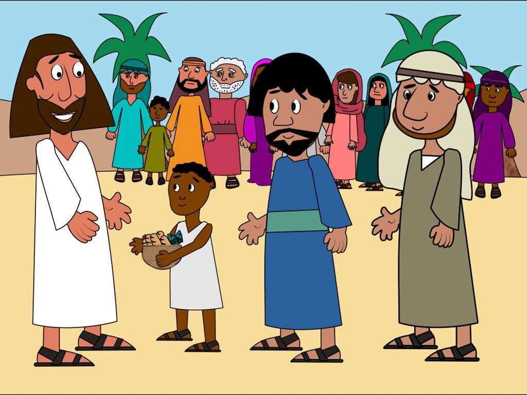 Yesus Memberi Makan 5000 Orange Online-Puzzle vom Foto