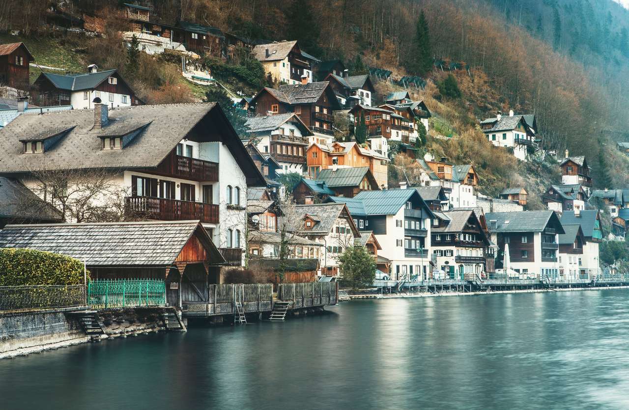 Hallstatt falu Felső-Ausztriában online puzzle