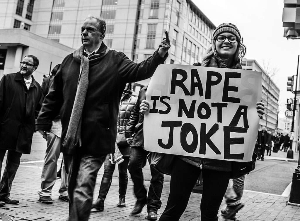 våldtäkt är inte ett skämt Pussel online