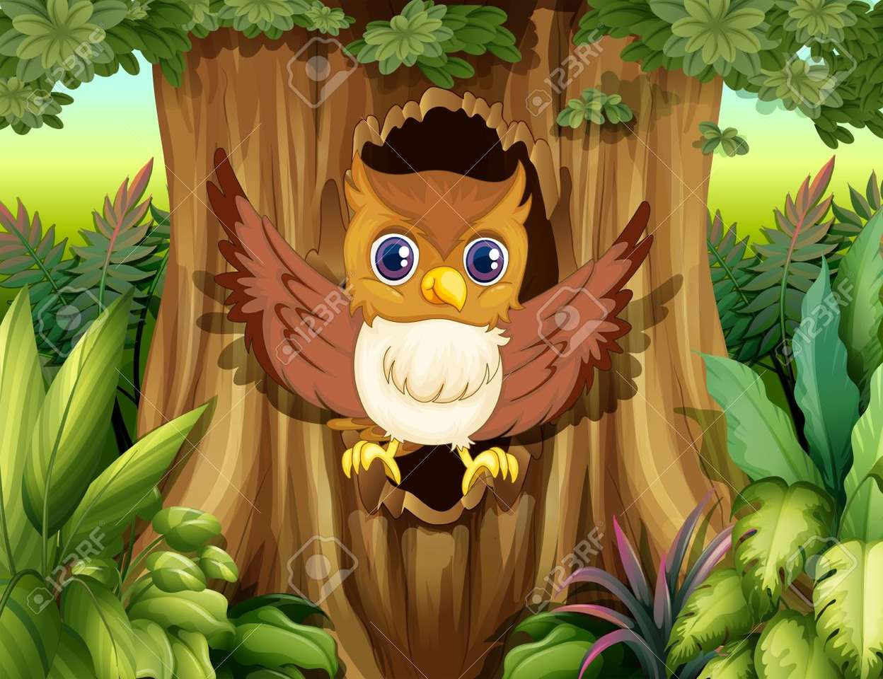 FOREST OWL puzzle online from photo