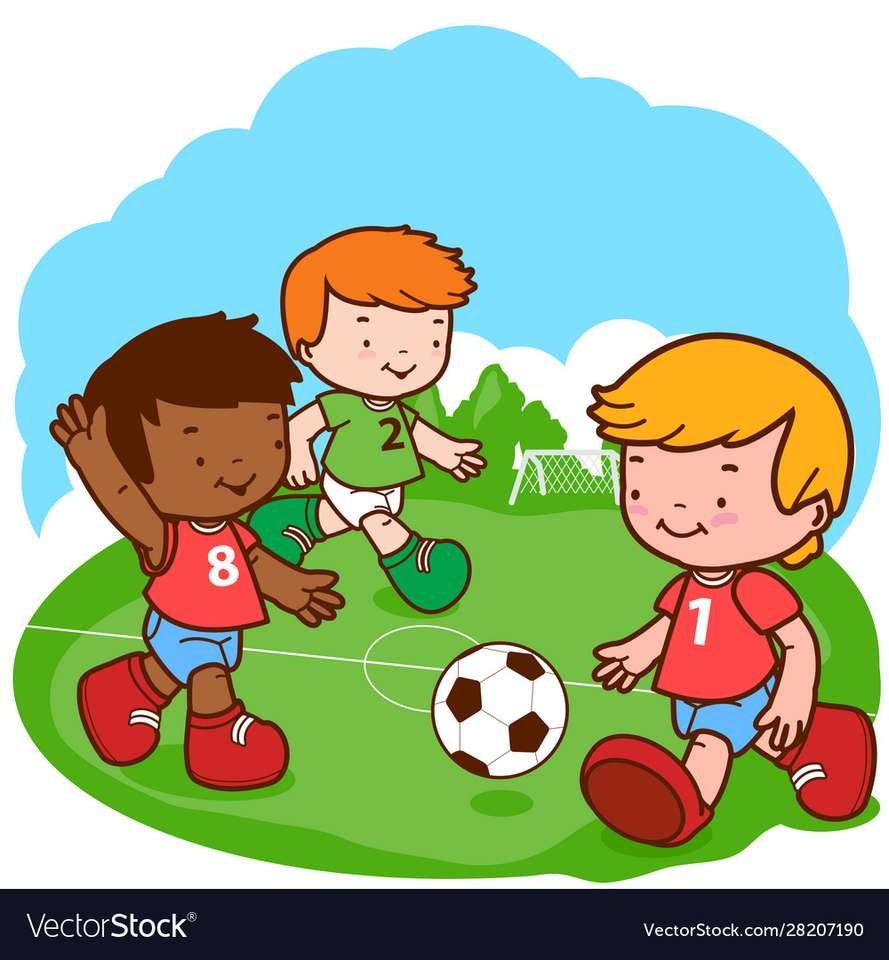 Soccer is fun puzzle online from photo