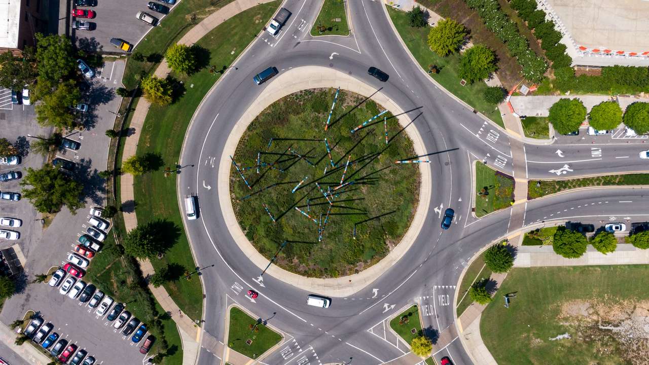 Kreisverkehr von der Drohne Online-Puzzle