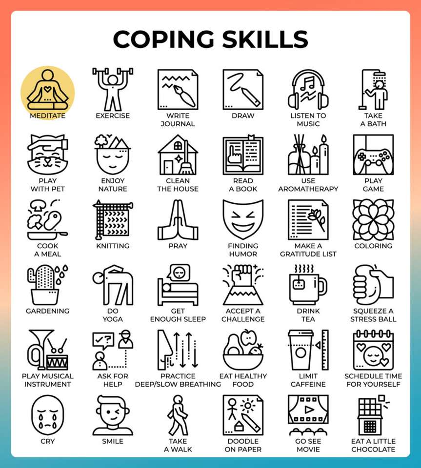 Anxiety Coping Skills Puzzle puzzle online from photo