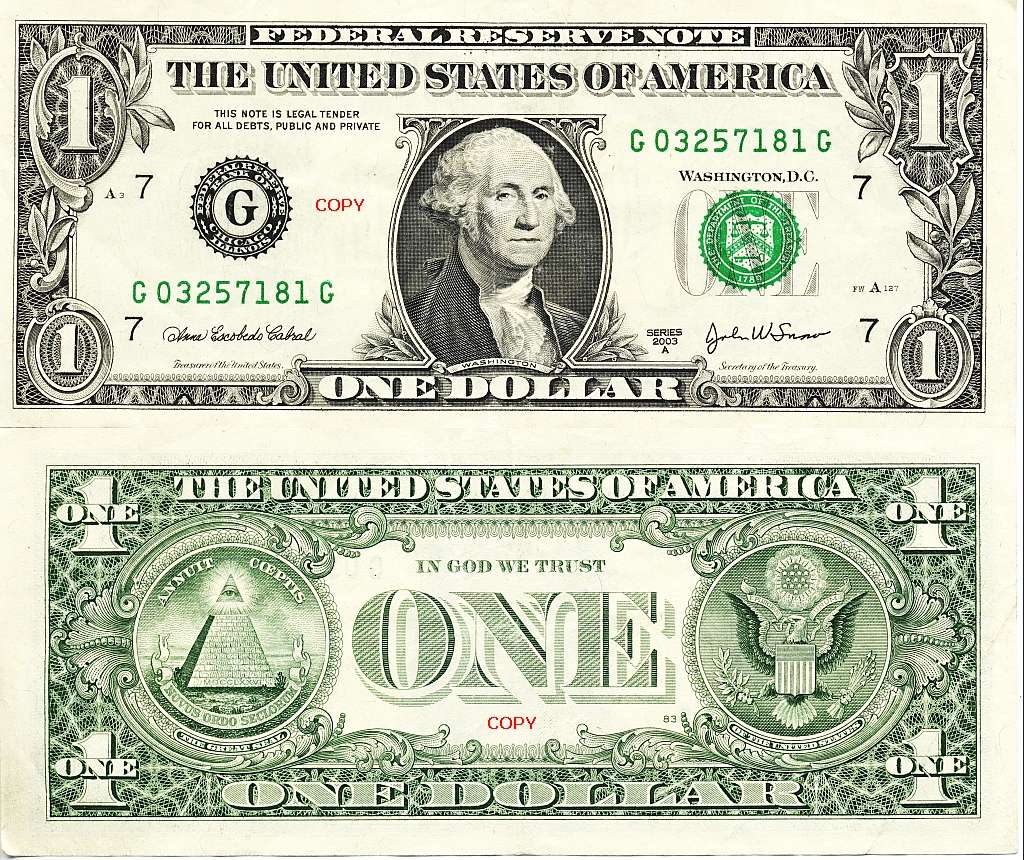 One Dollar puzzle online from photo