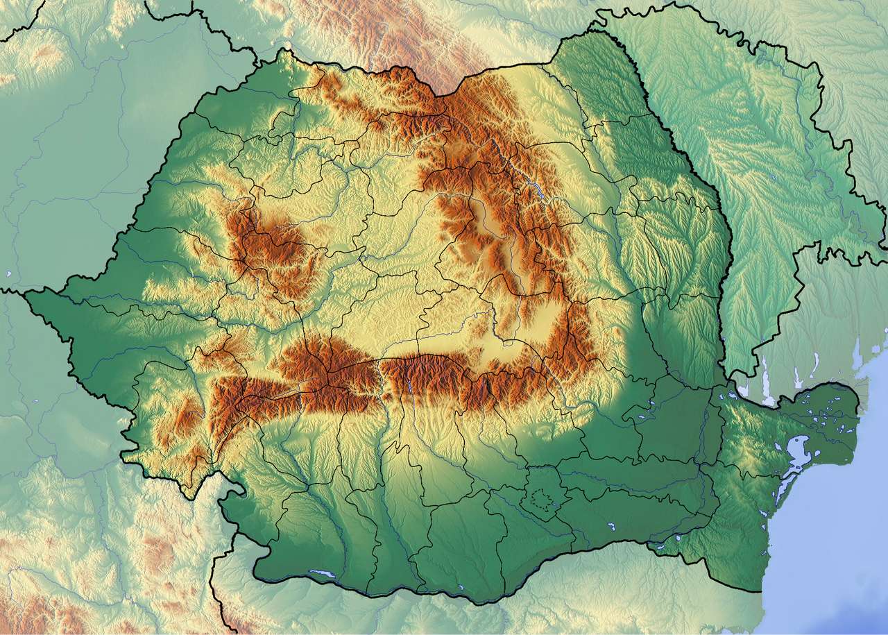 Rumänische Karte Online-Puzzle