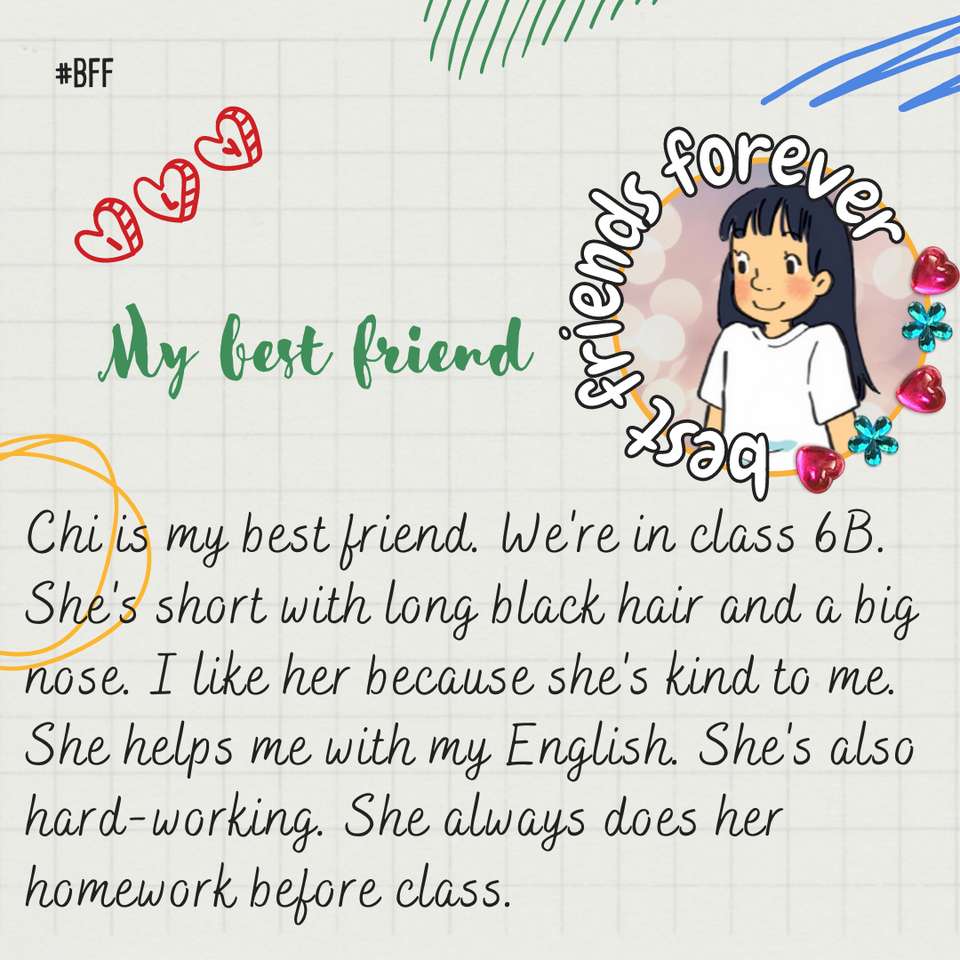 my best friend paragraph puzzle online from photo